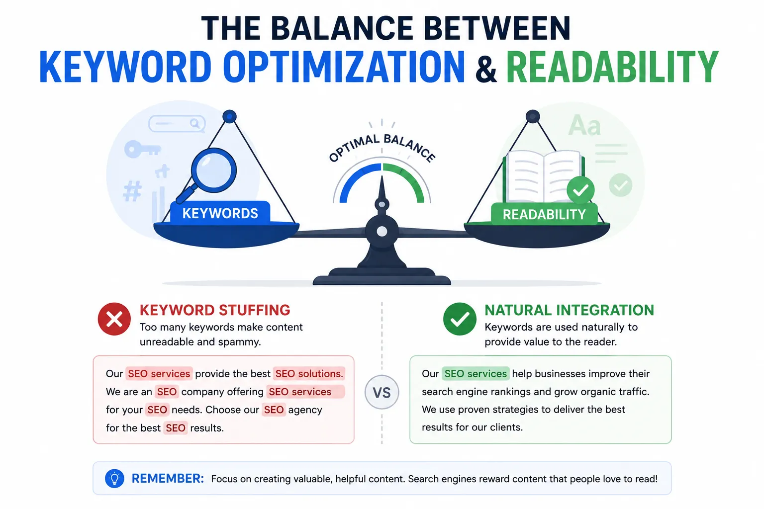 SEO content balance